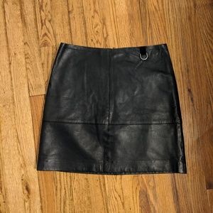 Kenneth Cole Leather Skirt (S)